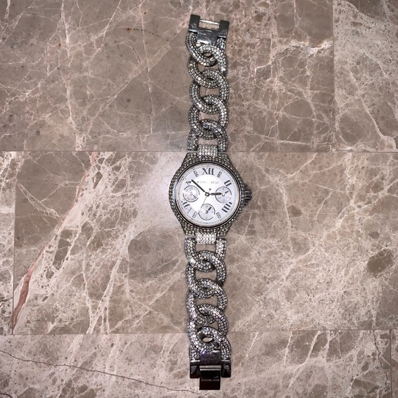 💎 Michael Kors 💎 crystal pave chain link Camille - Picture 2 of 8